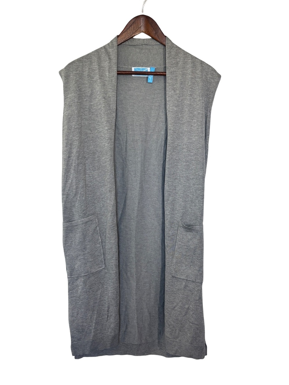 Survival Gray Sleeveless Cardigan